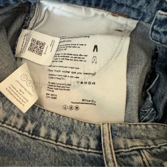 Triarchy Medium Wash Denim 100%Organic Cotton Blown Put Distressed Knee Jeans 27 - Picture 11 of 16